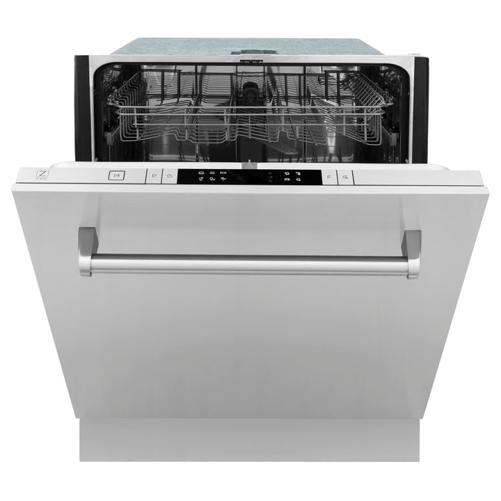 ZLINE 24 in. Top Control Dishwasher in Stainless Steel and Traditional Style Handle, DW-304-H-24