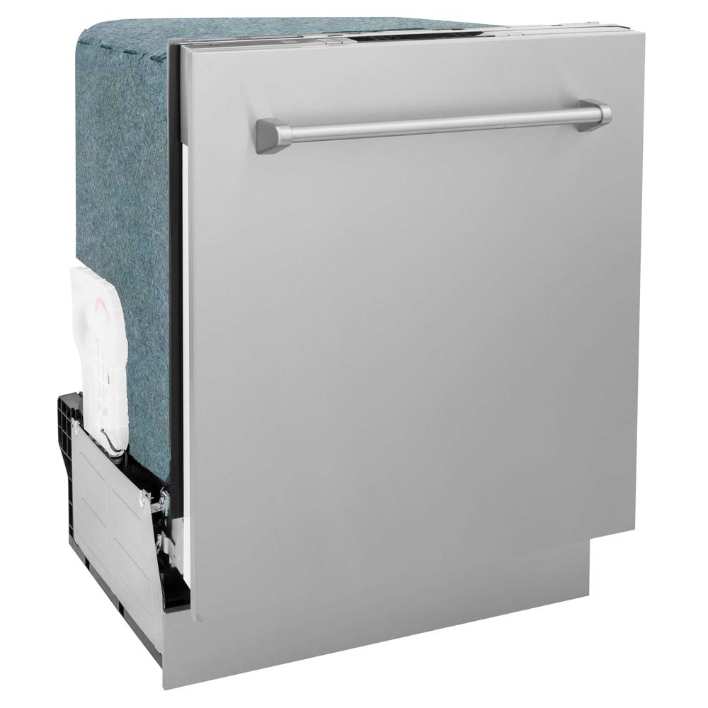 ZLINE 30 in. Kitchen Package with Stainless Steel Dual Fuel Range, Range Hood, Microwave Drawer and Classic Dishwasher (4KP-RARH30-MWDW)