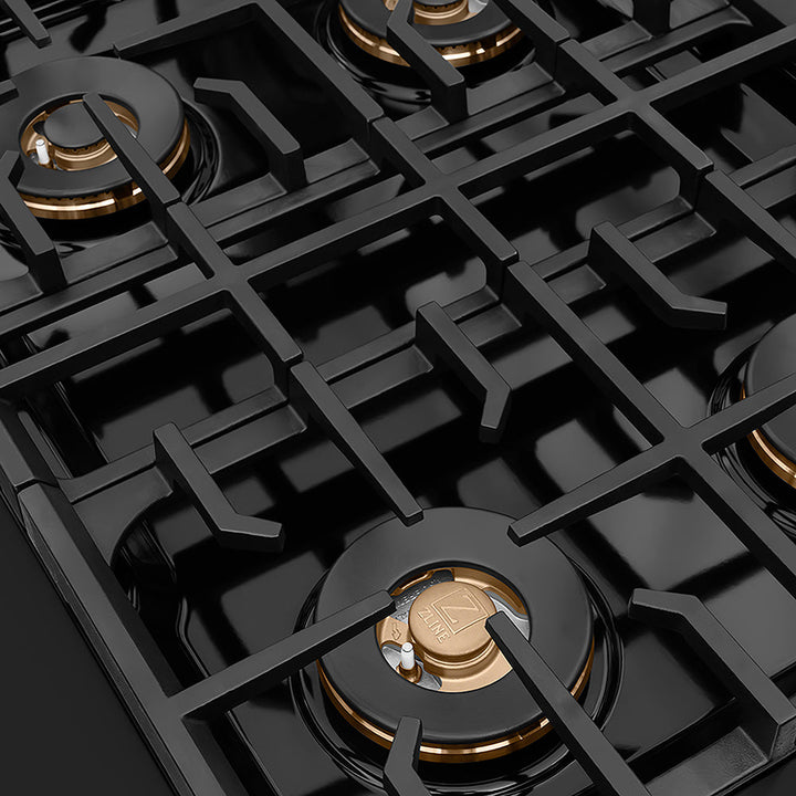 ZLINE 30 in. Paramount Gas Rangetop with 4 Burner DuoPro™ Cooktop in Black Stainless Steel, Open Box-Excellent Condition