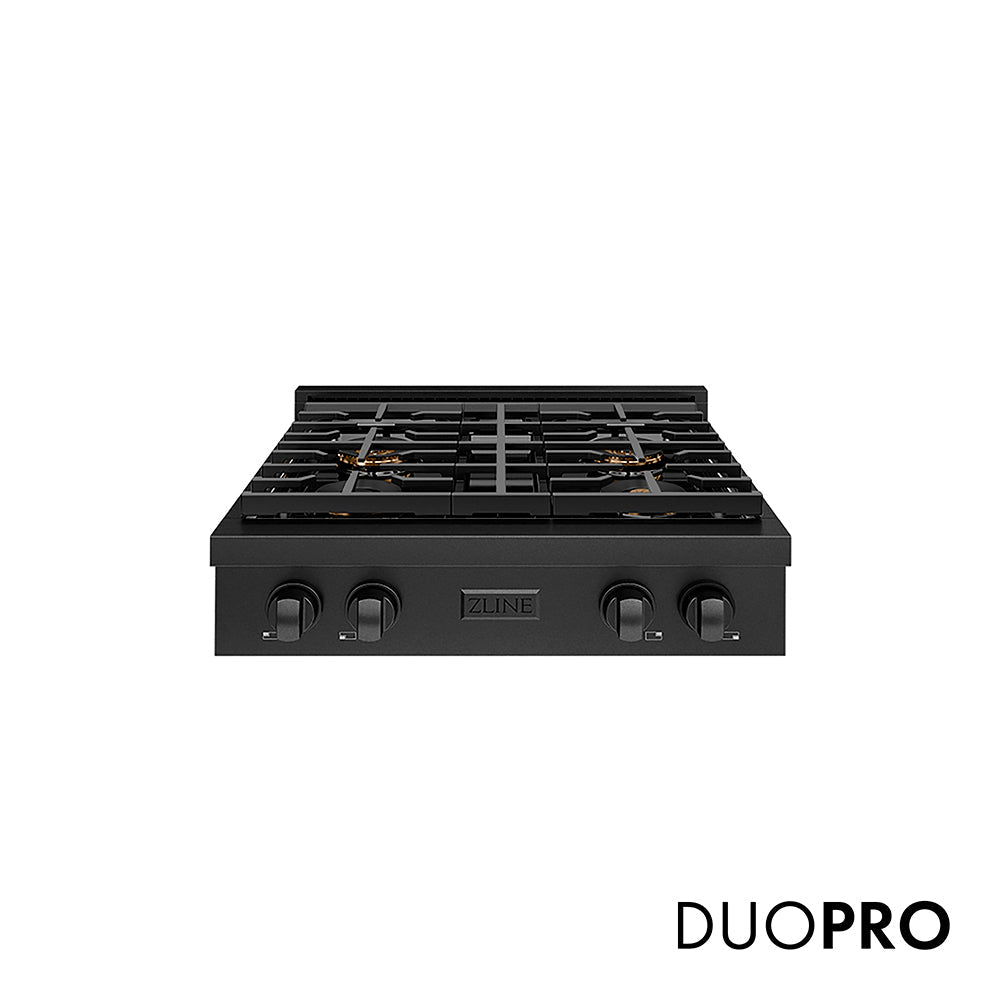 ZLINE 36 in. Paramount Gas Rangetop with 6 Burner DuoPro™ Cooktop in Black Stainless Steel, Open Box-Excellent Condition