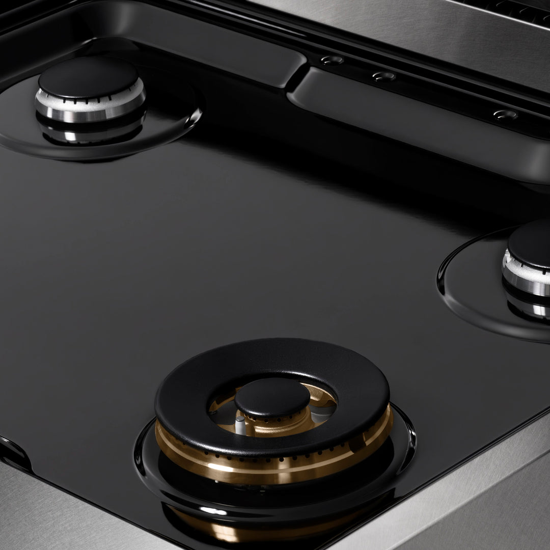 ZLINE Paramount 30" Gas Rangetop with 4 Burners and Porcelain Cooktop in DuraSnow® Stainless Steel, SRTS30