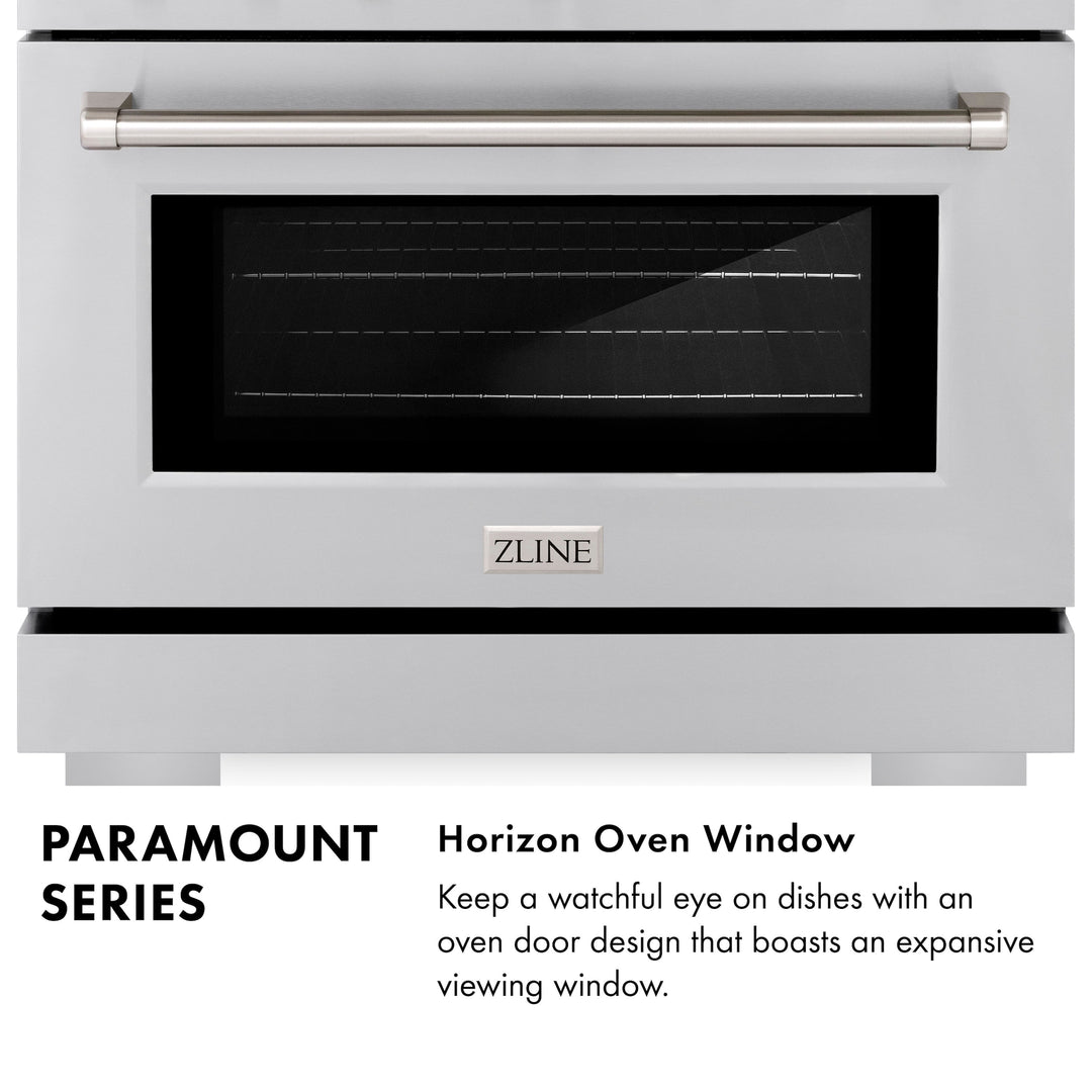 ZLINE 48 in. 6.7 cu. ft. Paramount Double Oven Dual Fuel Range with 8 Burner Gas Cooktop in Stainless Steel, Open Box-Good Condition