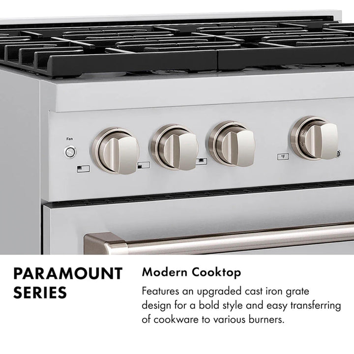 ZLINE Autograph Edition 48" &amp; 36" Paramount Gas Ranges with 6 and 8 Burner DuoPro™ Cooktop and Dual Ovens in Black Stainless Steel