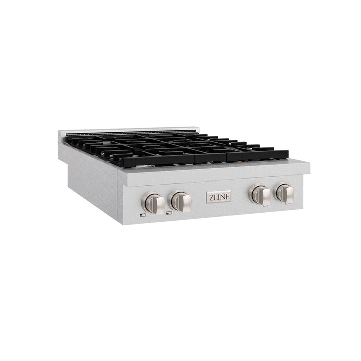 ZLINE 30 in. Paramount Gas Rangetop with 4 Burners and Porcelain Cooktop in Satin Stainless Steel (SRTS-30)