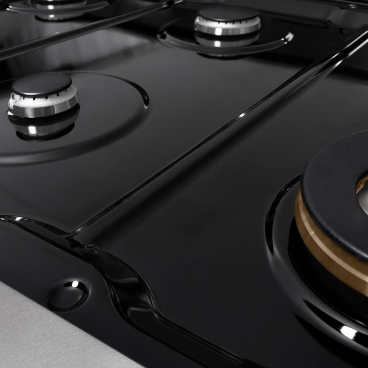 ZLINE 48 in. Paramount Gas Rangetop with 8 Burners and Porcelain Cooktop in Satin Stainless Steel, Open Box-Excellent Condition
