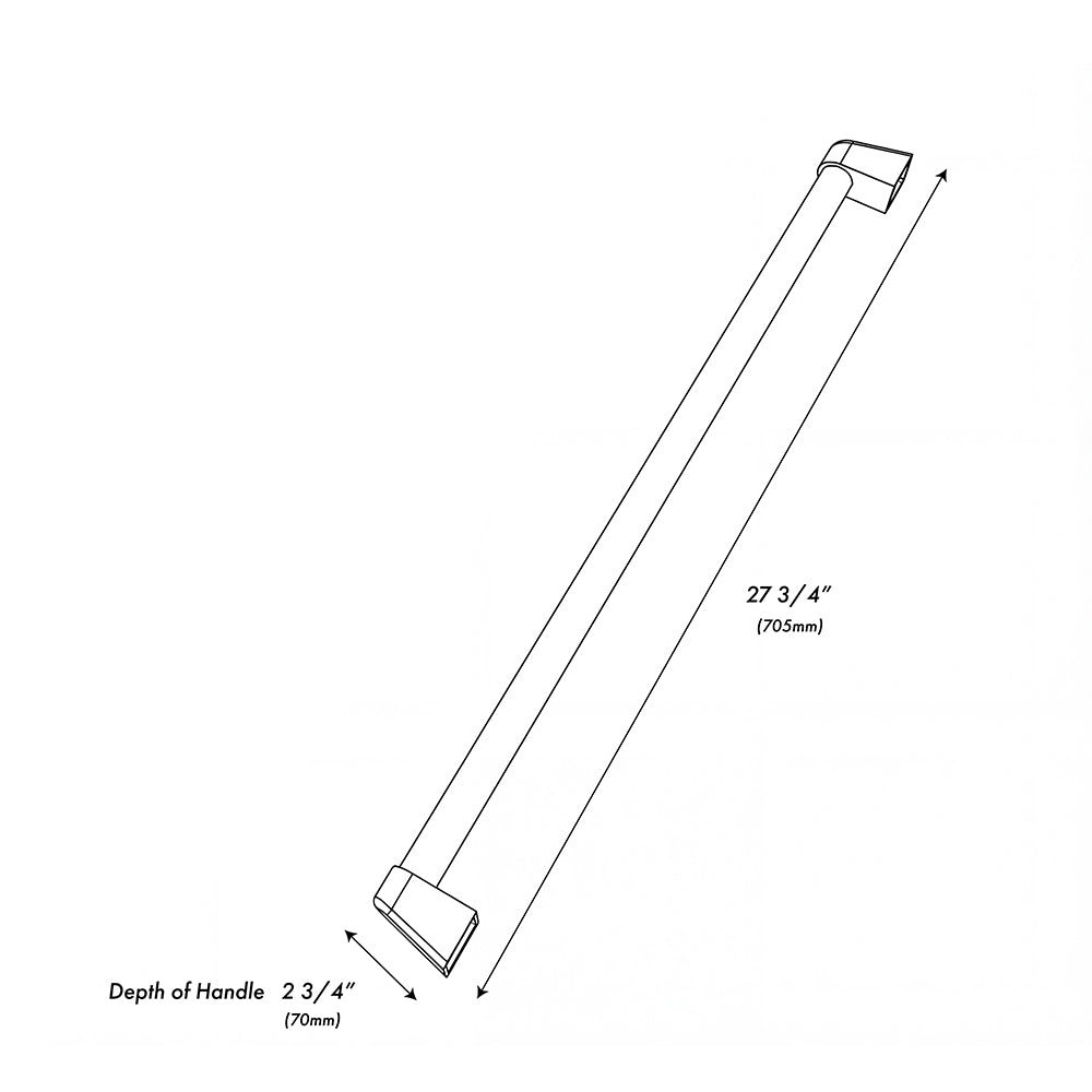 ZLINE 30 in. Helix Handle (Set of 1) for Paramount and Select Ranges in Black Stainless Steel (SGZ-054B-K-BS)