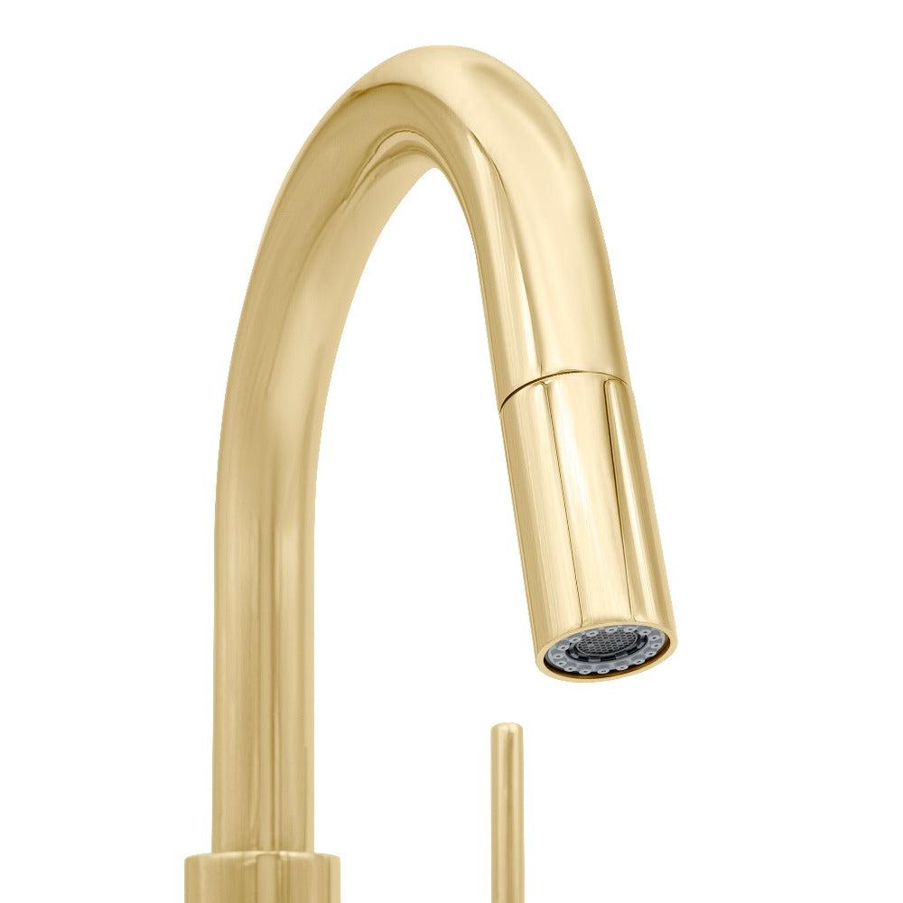 ZLINE Autograph Edition Dante Pull Down Single Handle Kitchen Faucet in Polished Gold (DNT-KF-PG)