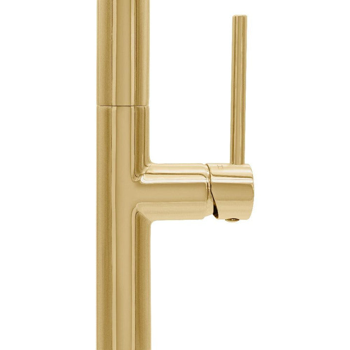 ZLINE Autograph Edition Voltaire Pull Down Single Handle Kitchen Faucet in Polished Gold (VLT-KF-PG)