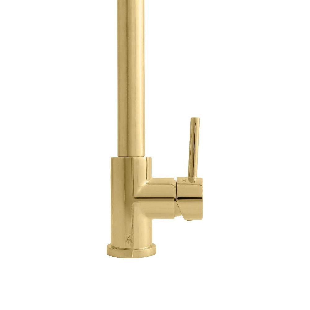 ZLINE Autograph Edition Van Gogh Pull Down Spring Kitchen Faucet with Pot Filler in Polished Gold (VNG-KF-PG)