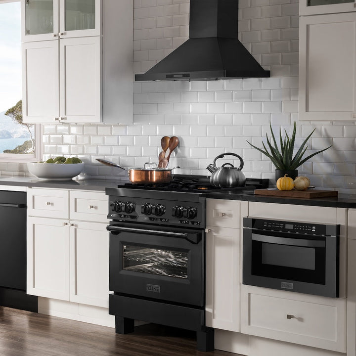 ZLINE 24 in. 1.2 cu. ft. Built-in Microwave Drawer in Black Stainless Steel, Open Box-Excellent Condition (OB1-MWD-1-BS)