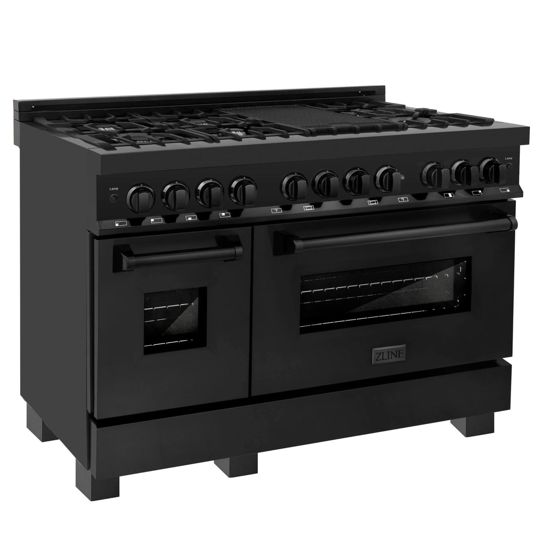 ZLINE Legacy Dual Fuel Range in Black Stainless Steel – 30", 36", and 48"