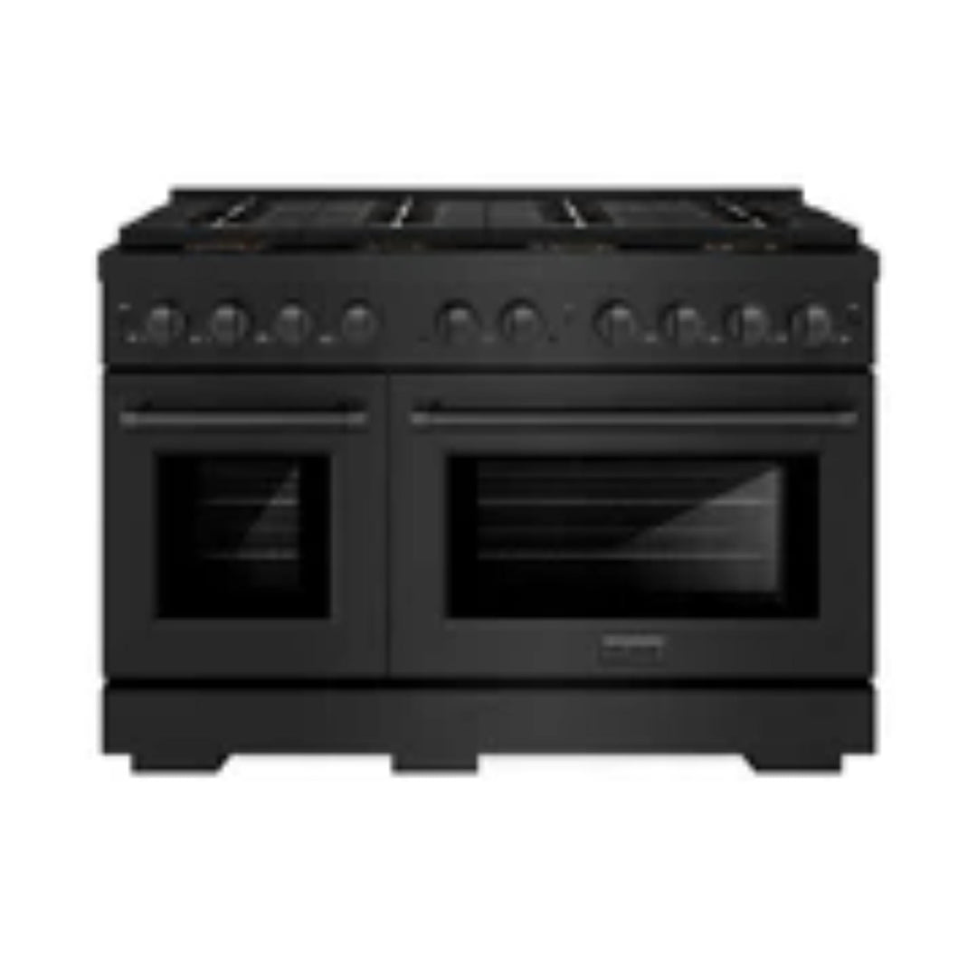 ZLINE Autograph Edition 48" &amp; 36" Paramount Gas Ranges with 6 and 8 Burner DuoPro™ Cooktop and Dual Ovens in Black Stainless Steel