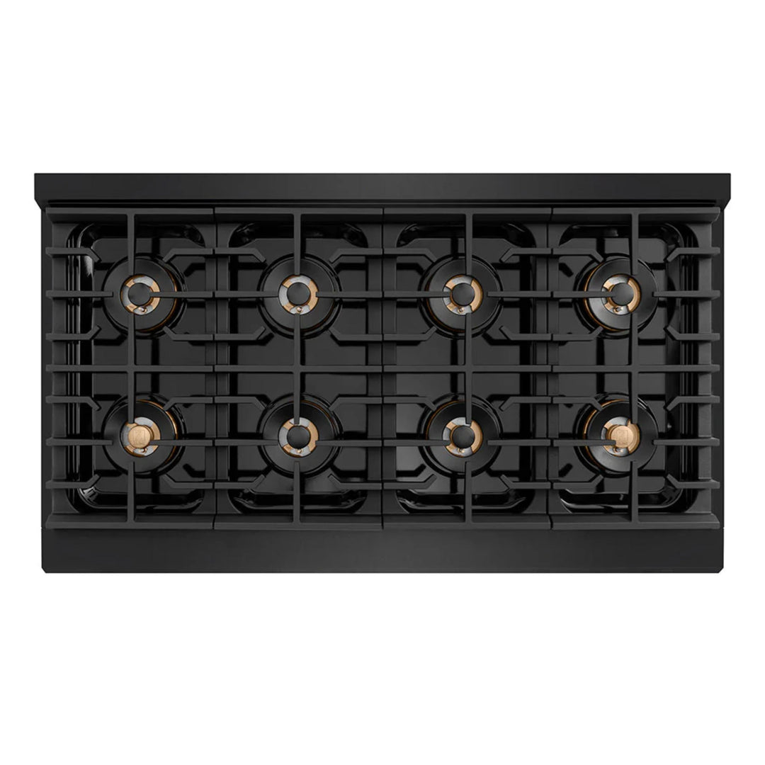 ZLINE Autograph Edition 48" &amp; 36" Paramount Gas Ranges with 6 and 8 Burner DuoPro™ Cooktop and Dual Ovens in Black Stainless Steel