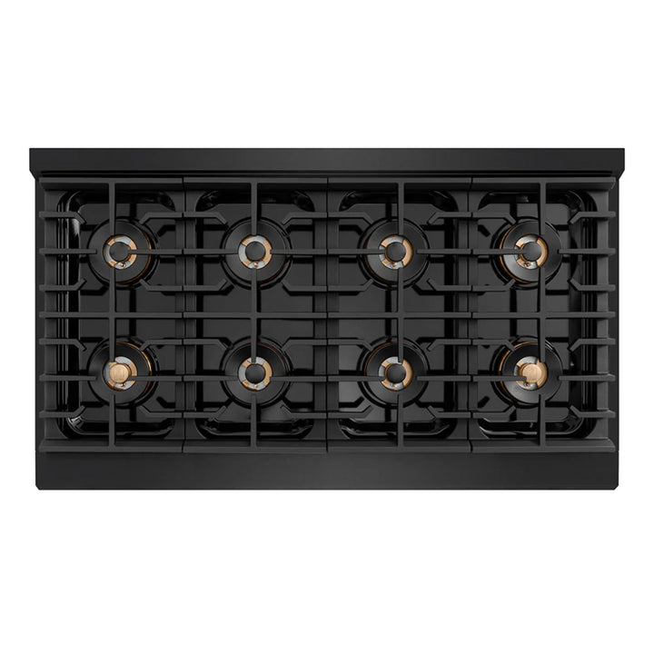 ZLINE Autograph Edition 48" &amp; 36" Paramount Gas Ranges with 6 and 8 Burner DuoPro™ Cooktop and Dual Ovens in Black Stainless Steel