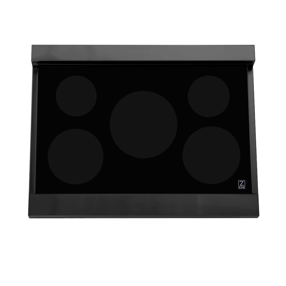 ZLINE 36 in. 4.6 cu. ft. Legacy Induction Range with 5 Element Cooktop and Electric Oven in Black Stainless Steel, Open Box-Excellent Condition
