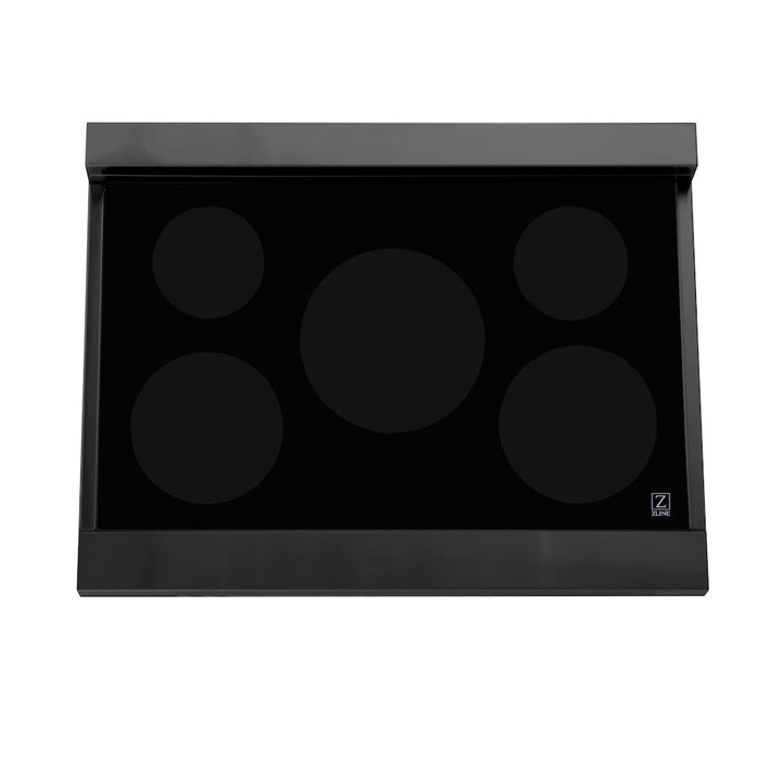 ZLINE 36 in. 4.6 cu. ft. Legacy Induction Range with 5 Element Cooktop and Electric Oven in Black Stainless Steel, Open Box-Excellent Condition