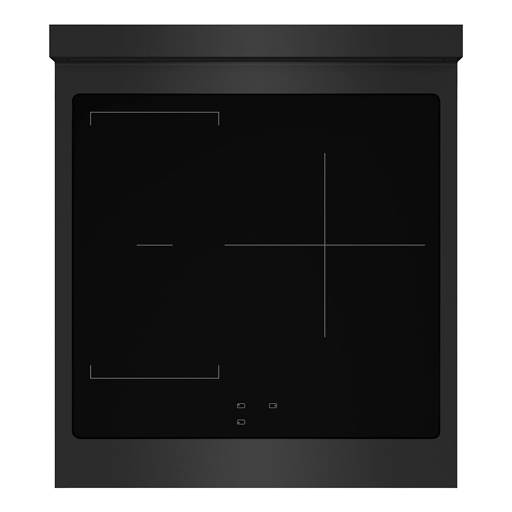 ZLINE 24 in. 3.2 cu. ft. Paramount Induction Range with 3 Element Cooktop and Electric Convection Oven in Black Stainless Steel (SINRB-24)