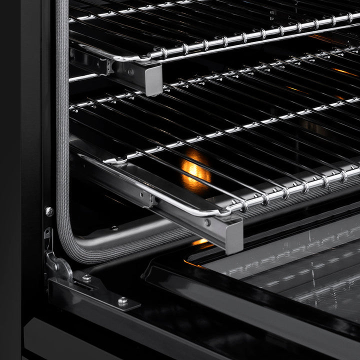 ZLINE 30 in. 4.2 cu. ft. Paramount Induction Range with 4 Element Cooktop and Electric Convection Oven in Black Stainless Steel (SINRB-30)