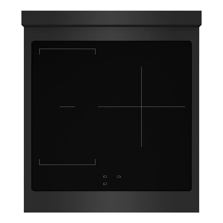 ZLINE Autograph Edition 24 in. 3.2 cu. ft. Paramount Induction Range with 3 Element Cooktop and Electric Convection Oven in Black Stainless Steel with Polished Gold Accents (SINRBZ-24-G)