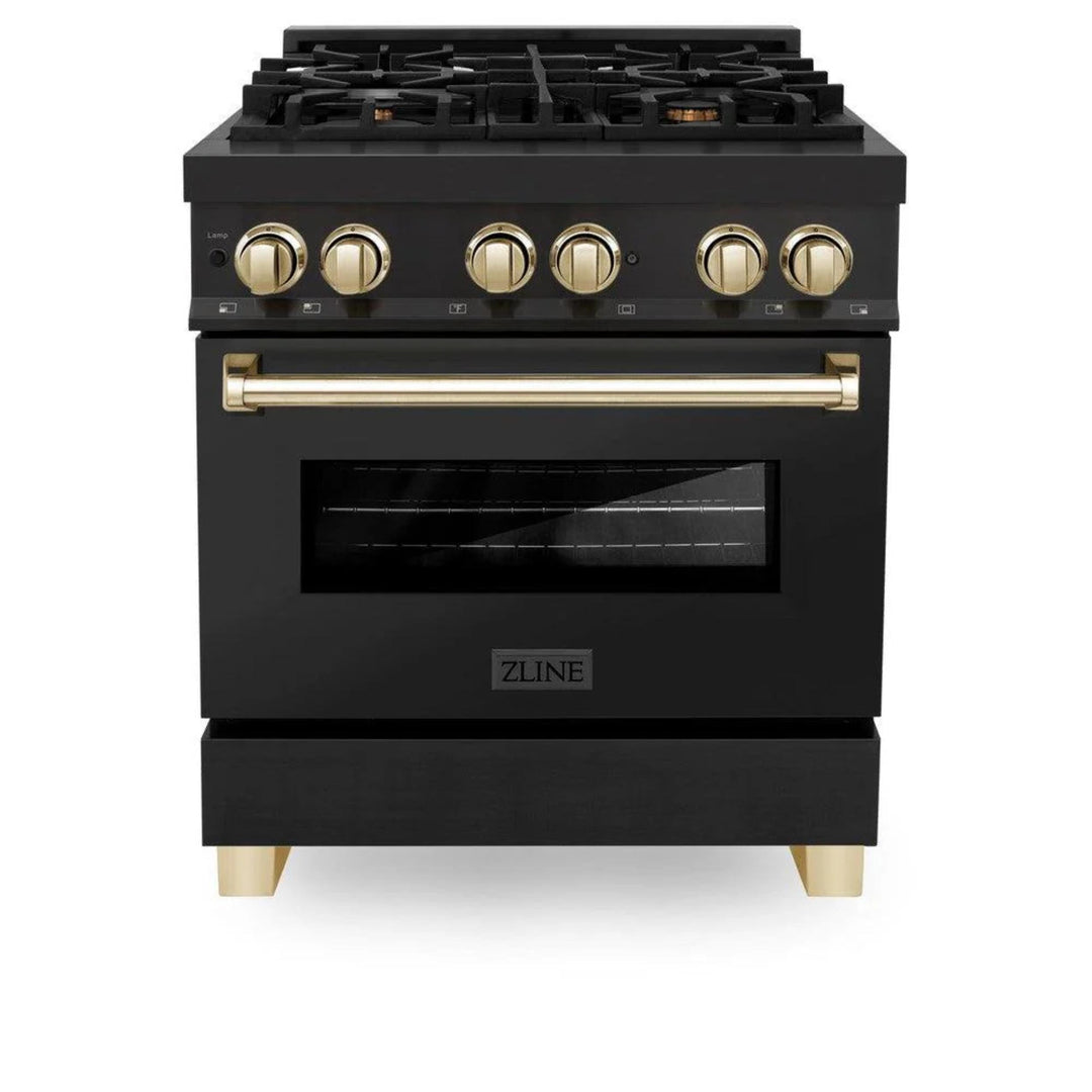 ZLINE Autograph Edition Legacy Dual Fuel Ranges with Brass Burners &amp; Gold Accents - 30", 36", &amp; 48"