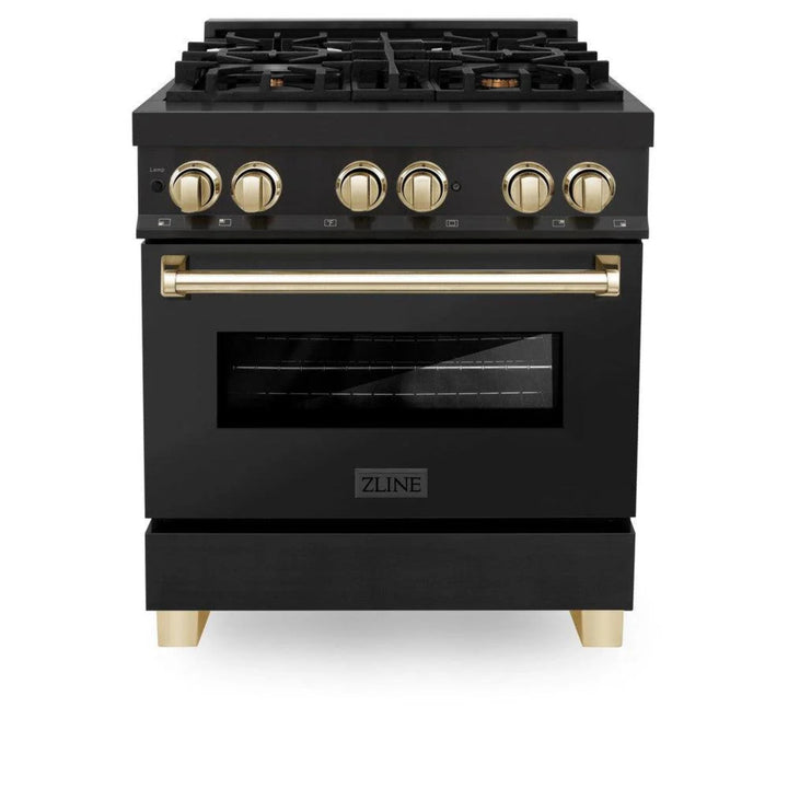 ZLINE Autograph Edition Legacy Dual Fuel Ranges with Brass Burners &amp; Gold Accents - 30", 36", &amp; 48"