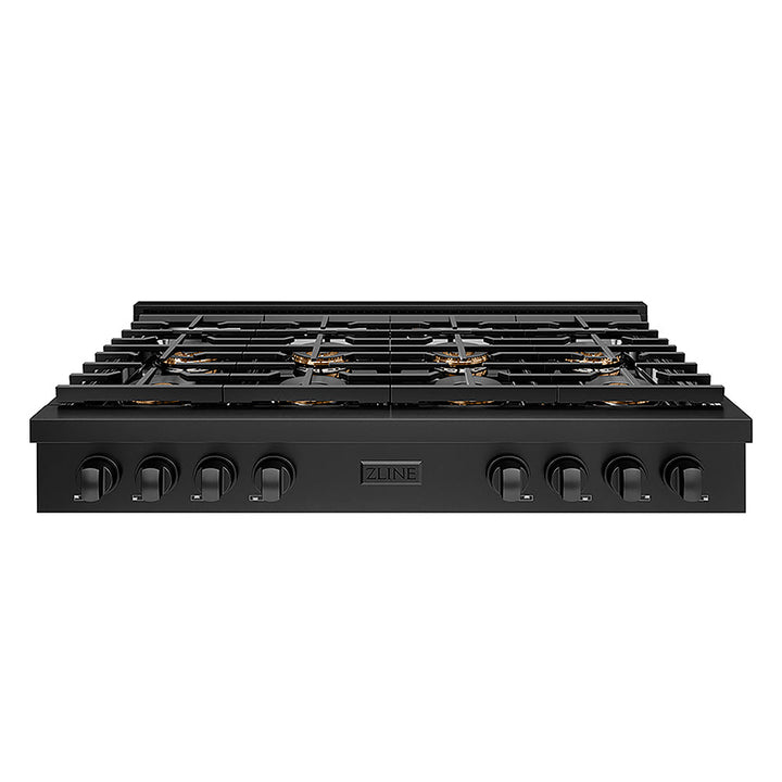 ZLINE 48 in. Paramount Gas Rangetop with 8 Burner DuoPro™ Cooktop in Black Stainless Steel, Open Box-Excellent Condition