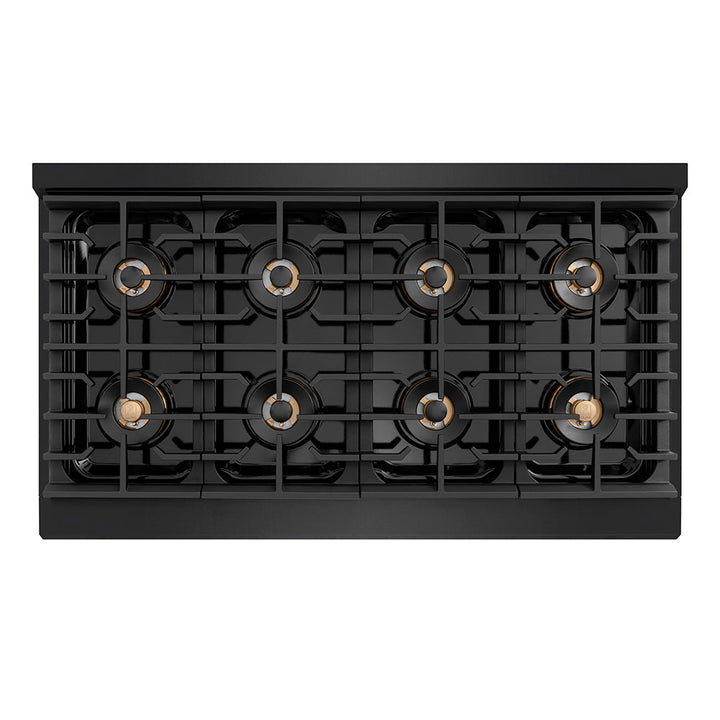 ZLINE 48 in. Paramount Gas Rangetop with 8 Burner DuoPro™ Cooktop in Black Stainless Steel (PSRTB-48)