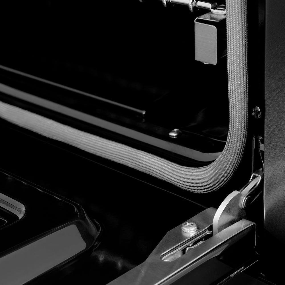 ZLINE 30 in. 4.2 cu. ft. Paramount Gas Range with Convection Gas Oven in Black Satin Stainless Steel with 4 Brass Burners (SGRBS-BR-30)