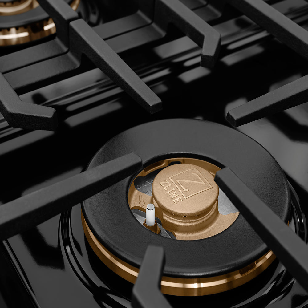 ZLINE 48 in. Paramount Gas Rangetop with 8 Burner DuoPro™ Cooktop in Black Satin Stainless Steel (PSRTBS-48)