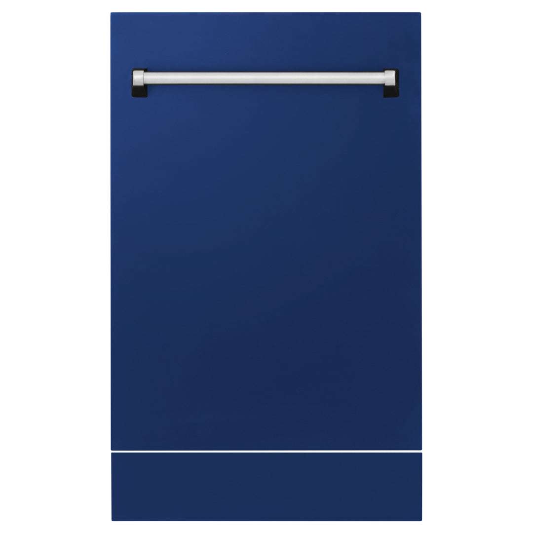 ZLINE 18 in. Tallac Series 3rd Rack Top Control Built-In Dishwasher in Blue Gloss with Stainless Steel Tub, 51dBa (DWV-BG-18)