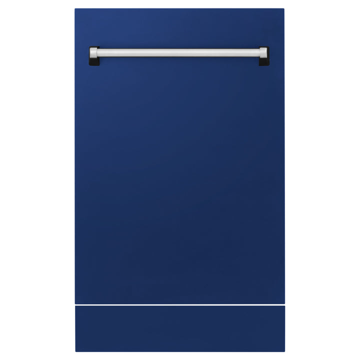 ZLINE 18 in. Tallac Series 3rd Rack Top Control Built-In Dishwasher in Blue Gloss with Stainless Steel Tub, 51dBa (DWV-BG-18)