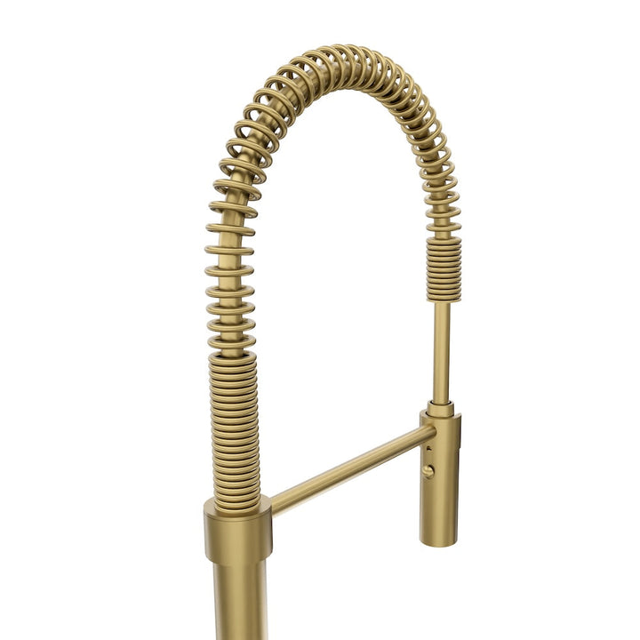 ZLINE Autograph Edition Sierra Pull Down Spring Single Handle Kitchen Faucet in Champagne Bronze (SRA-KF-CB)