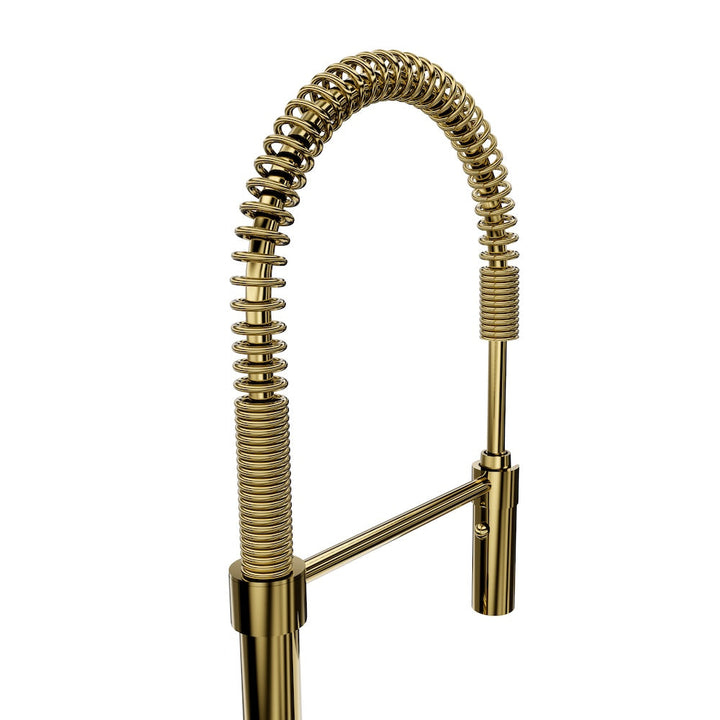 ZLINE Autograph Edition Sierra Pull Down Spring Single Handle Kitchen Faucet in Polished Gold (SRA-KF-PG)