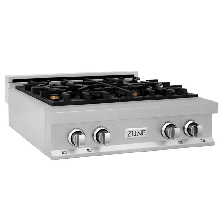 ZLINE Legacy Gas Rangetops in Satin Stainless Steel with Brass Burners &amp; Griddle – 30", 36", &amp; 48"