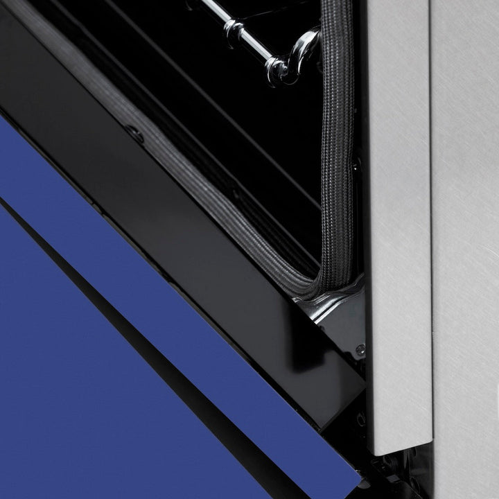 ZLINE 30 in. 4.0 cu. ft. Legacy Induction Range with 4 Element Cooktop and Electric Oven in Satin Stainless Steel and Blue Matte Door, Open Box-Excellent Condition