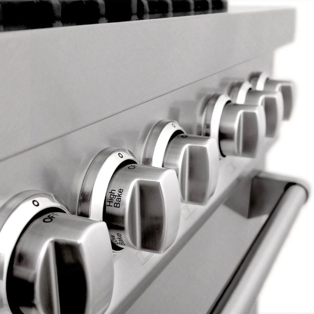 ZLINE Legacy Dual Fuel Ranges in Satin Stainless Steel with Built-In Griddle – 30", 36", &amp; 48"
