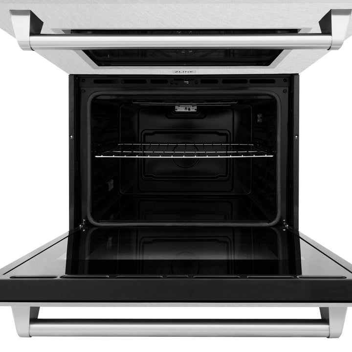 ZLINE 30" Professional Double Wall Oven with Air Fry and Self-Clean in DuraSnow® Stainless Steel, WADS-30