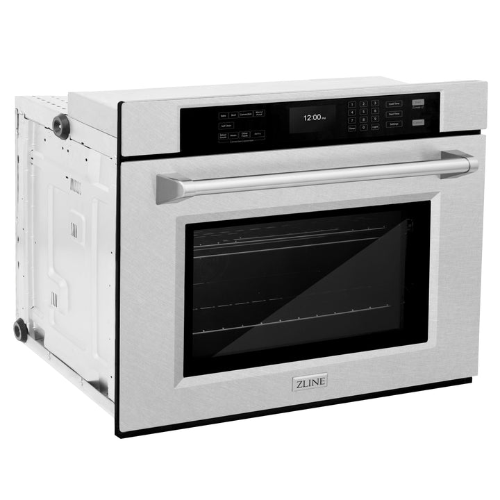 ZLINE 30" Professional Single Wall Oven with Air Fry and Self-Clean in DuraSnow® Stainless Steel, WASS-30