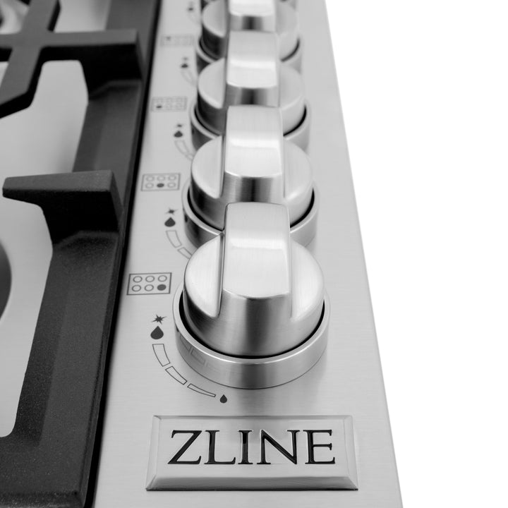 ZLINE 36 in. Dropin Cooktop with 6 Gas Brass Burners, RC-BR-36