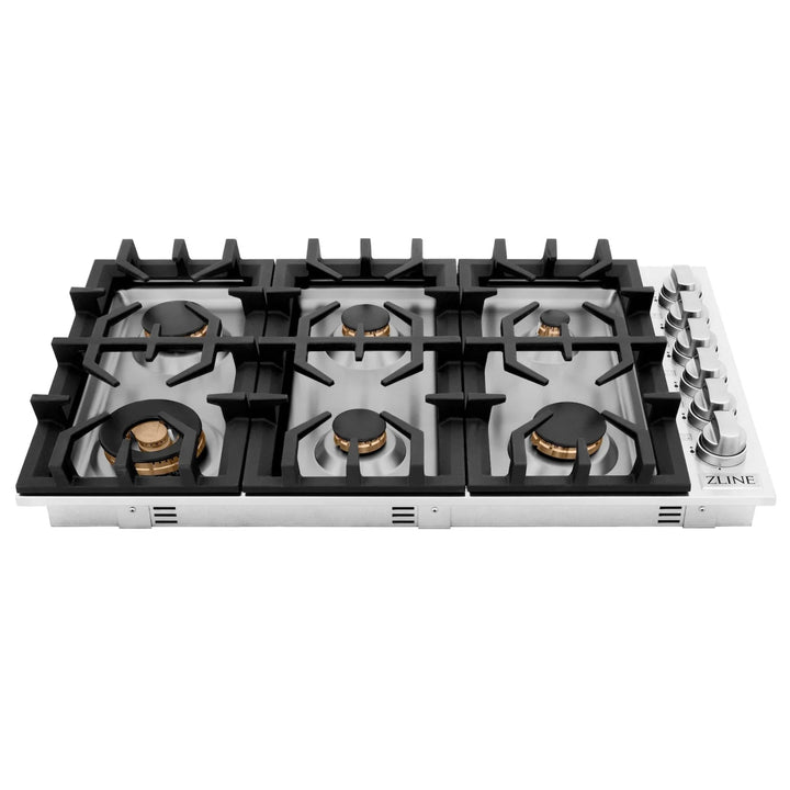 ZLINE Gas Cooktops with Brass Burners – 30" &amp; 36"