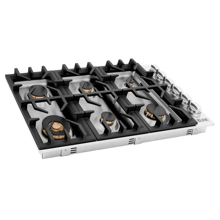 ZLINE Gas Cooktops with Brass Burners – 30" &amp; 36"