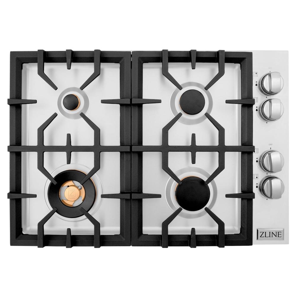 ZLINE 30 in. Gas Cooktop with 4 Brass Burners (RC-BR-30)
