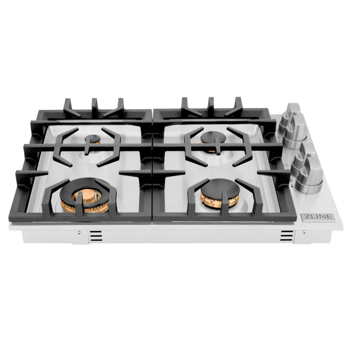 ZLINE Gas Cooktops with Brass Burners – 30" &amp; 36"