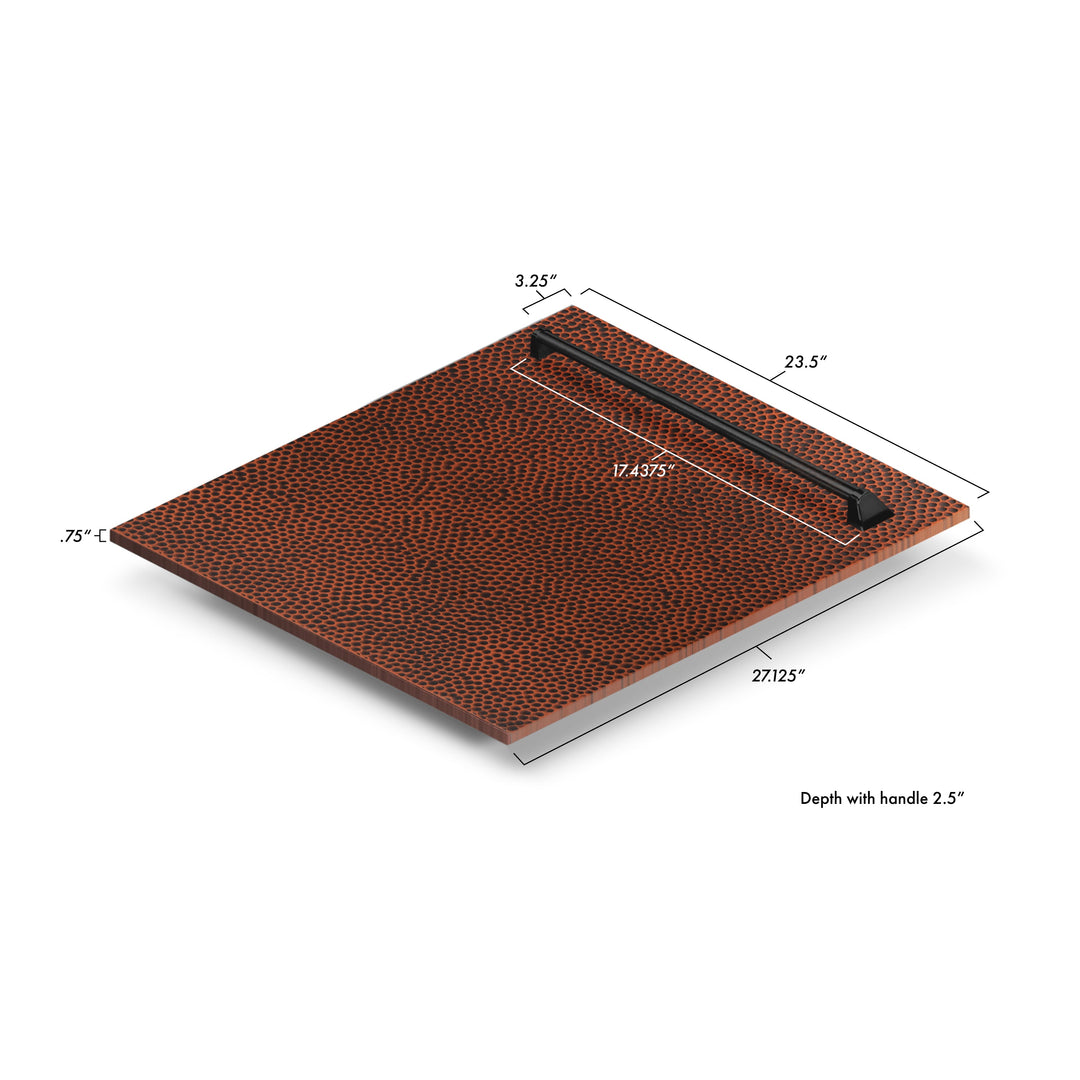 ZLINE 24" Tallac Dishwasher Panel in Hand-Hammered with Traditional Handle (DPV-HH-24)
