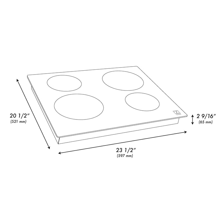 ZLINE 24 in. Induction Cooktop with 4 Burners, Open Box-Excellent Condition