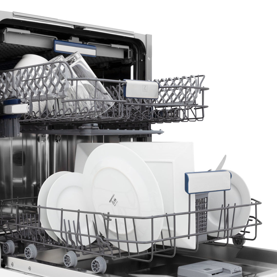 ZLINE 24" Tallac Series 3rd Rack Tall Tub Dishwasher in Stainless Steel, 51dBa