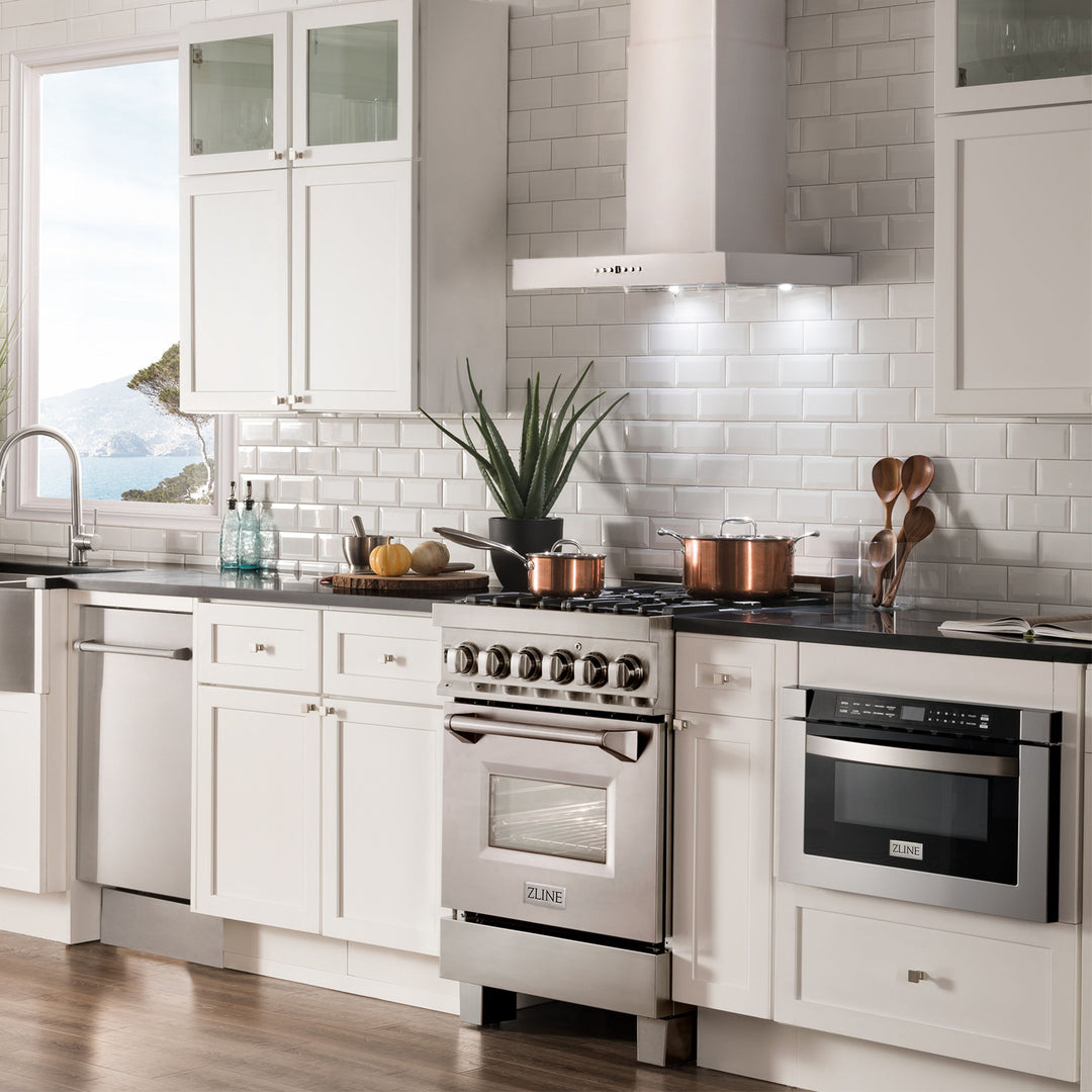 ZLINE 24" Convertible Vent Wall Mount Range Hood in Stainless Steel (KE-24)