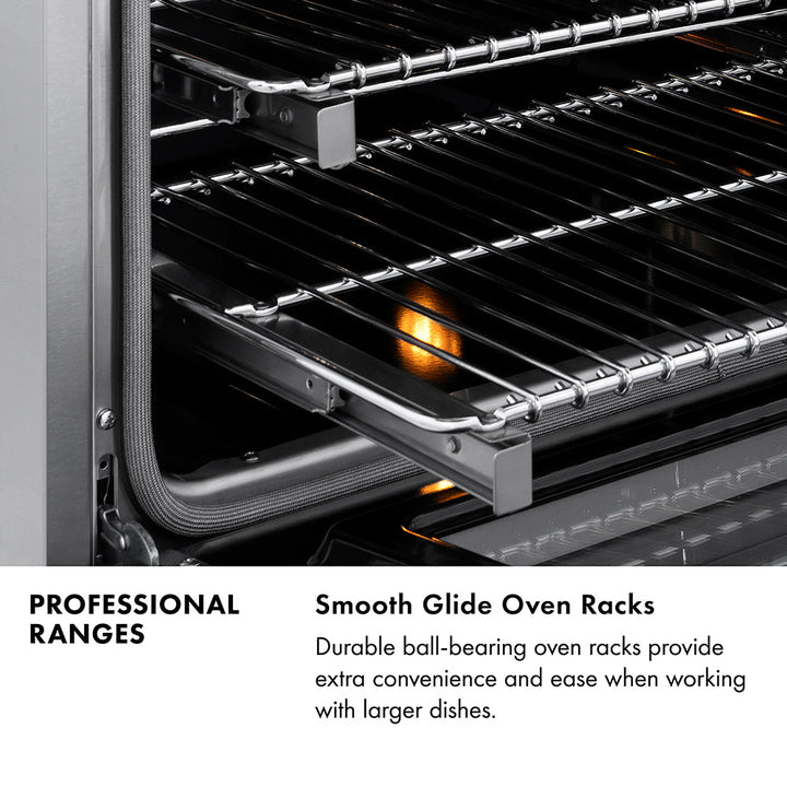 ZLINE 36 in. 4.6 cu. ft. Legacy Dual Fuel Range with 6 Burner Gas Cooktop and Electric Convection Oven in Stainless Steel, Open Box-Good Condition
