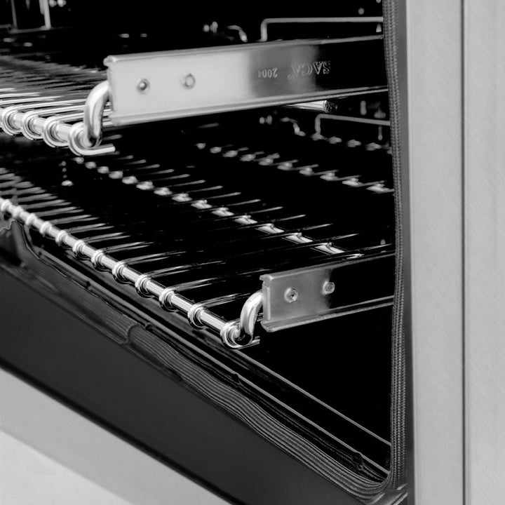 ZLINE 48 in. 6.0 cu. ft. Legacy Dual Fuel Range with 7 Burner Gas Cooktop and 2 Electric Ovens in Satin Stainless Steel, Open Box-Excellent Condition