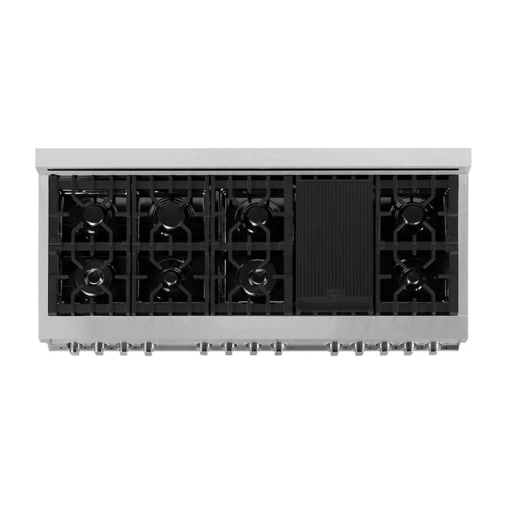 ZLINE 60 in. 7.4 cu. ft. Legacy Dual Fuel Range with 9 Burner Gas Cooktop and 2 Electric Convection Ovens in Satin Stainless Steel, Open Box-Excellent Condition